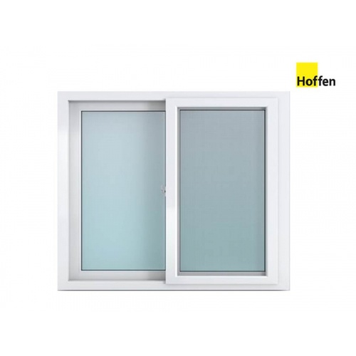 HOFFEN หน้าต่างไวนิล บานเลื่อน SS W12 150x110ซม. สีขาว พร้อมมุ้ง