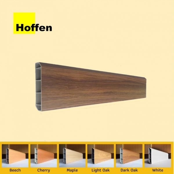 HOFFEN บัวพื้น UPVC Light Gray 1.8 X 9.8 X 300 CM.