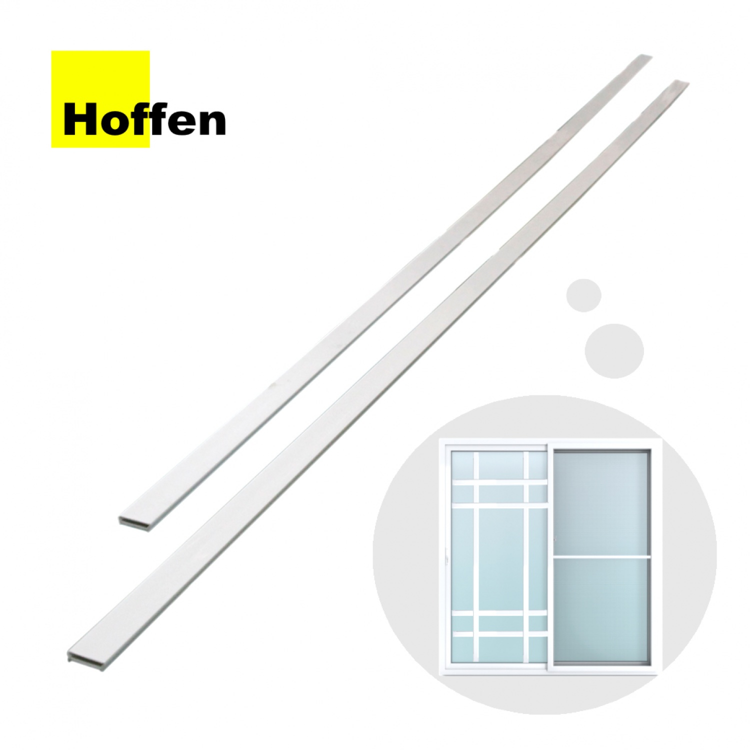 HOFFEN UPVC คิ้วตกแต่ง 200X2.5X0.7 ซม. สีขาว