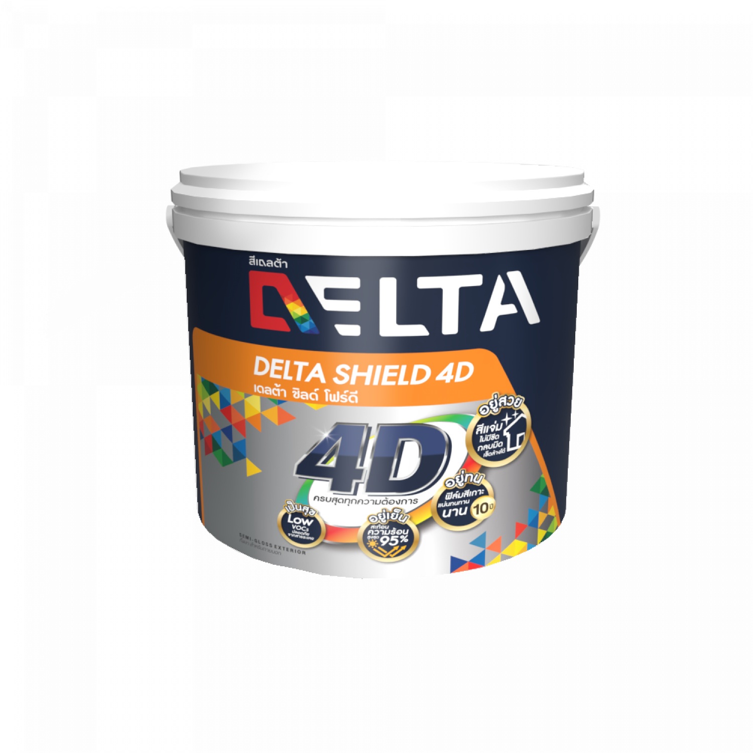 Delta สีน้ำอะครีลิคกึ่งเงาเดลต้าชิลด์ 4D เบส A 2.5 กล.