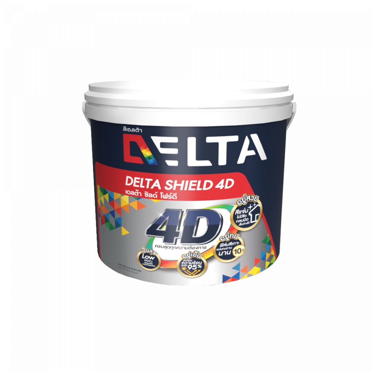 Delta สีน้ำภายนอกชนิดเนียนเดลต้าชิลด์ 4D เบส A 2.5 กล.