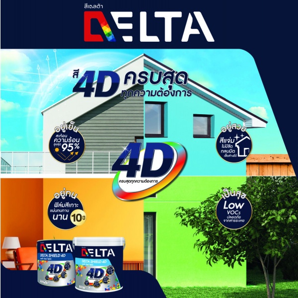 Deltaสีรองพื้นปูนเก่าเดลต้าชิลด์ 4D 1 กล.