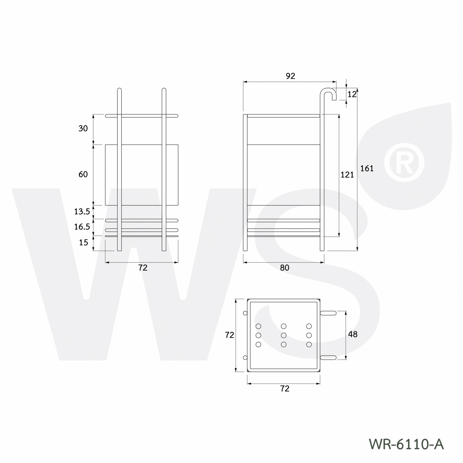 ตะแกรงใส่ช้อนส้อม  WR-6110-A