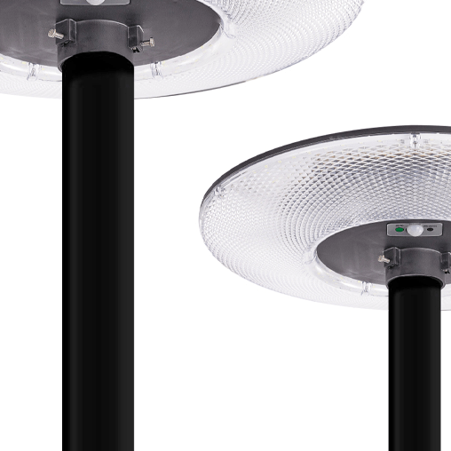 LUMIRA โคมไฟสนาม UFO โซลาร์เซลล์ พร้อมรีโมท 900 W  แสงเดย์ไลท์ สีดำ (เฉพาะตัวโคม)