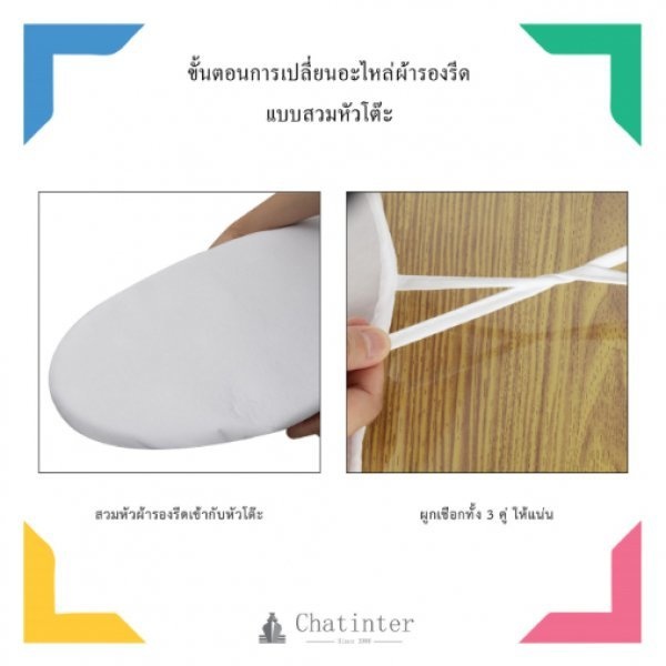 SAKU ผ้ารองรีดเคลือบสารสะท้อนความร้อน โต๊ะ
ยืนรีด 12 ระดับ (45x112.5) รุ่น TC22