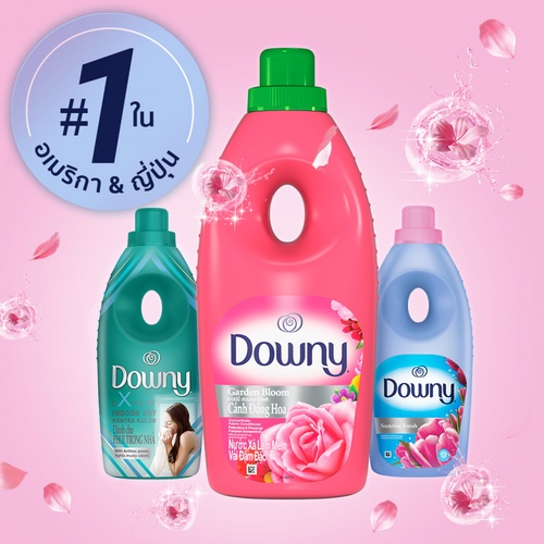 Downy น้ำยาปรับผ้านุ่ม แบบเติม กลิ่น สวนดอกไม้ผลิ ขนาด 540 มล. สีชมพู