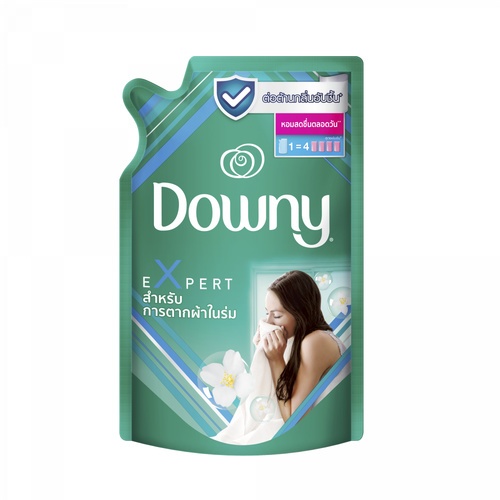 Downy น้ำยาปรับผ้านุ่ม แบบเติม  สูตรตากในที่ร่ม ขนาด 510 มล. สีเขียว