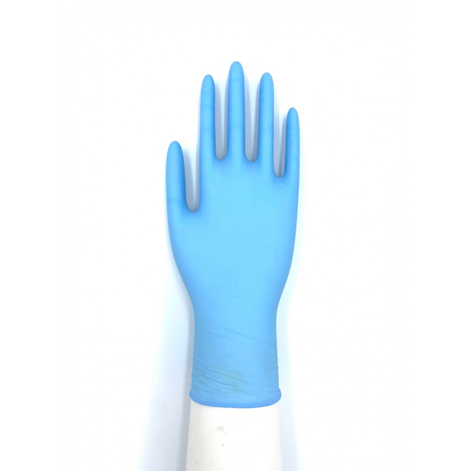 MASTER GLOVE ถุงมือยางอนามัยไนไตรแบบหนา 4g. ไม่มีแป้ง Size L บรรจุ 100 ชิ้น/กล่อง สีฟ้า