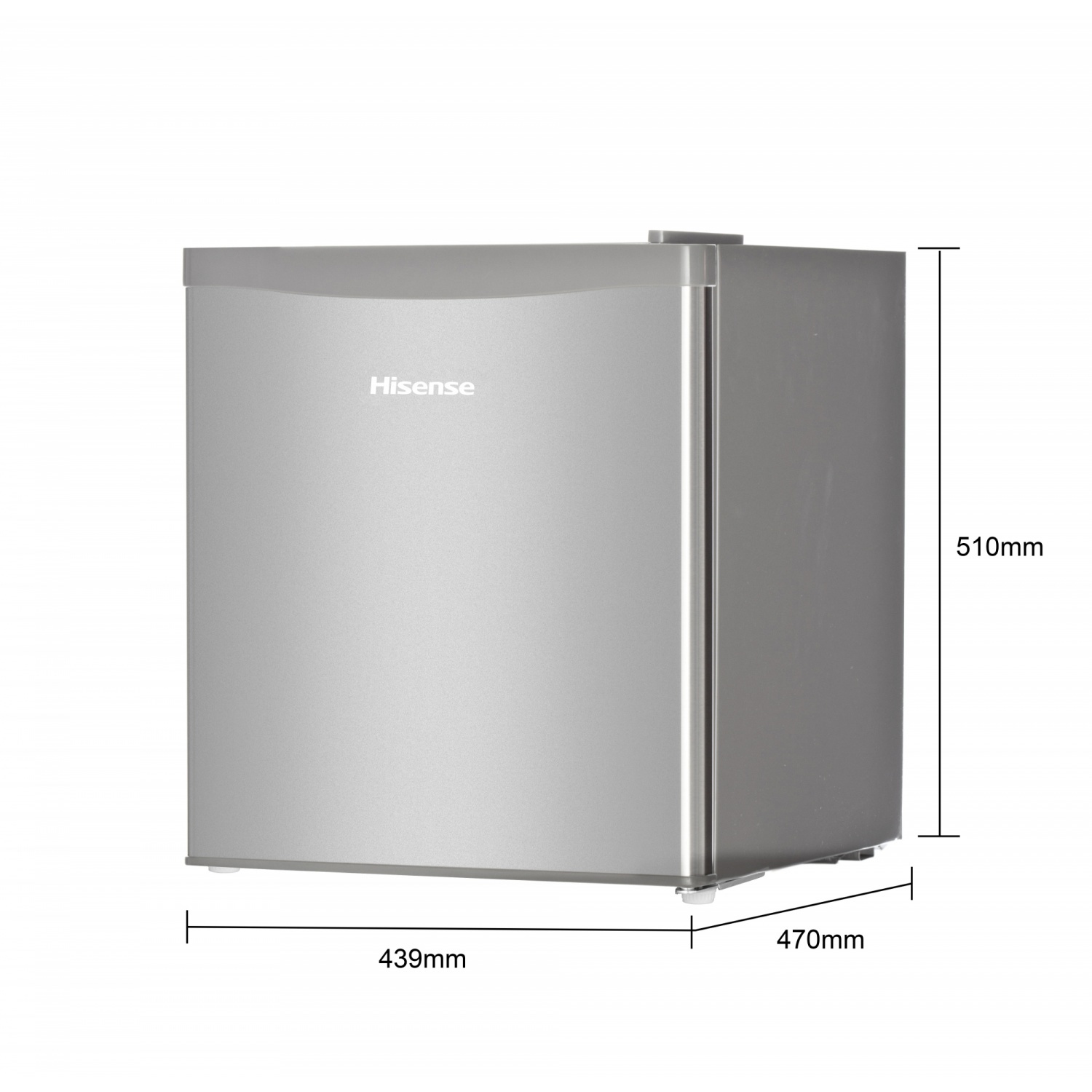 HISENSE ตู้เย็น Minibar 1 ประตู  1.6 คิว RR61D4TGN สีเงิน