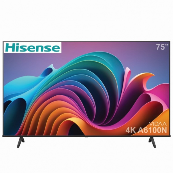 Hisense โทรทัศน์ Smart ทีวี 75 นิ้ว 4K 75A6100N สีดำ