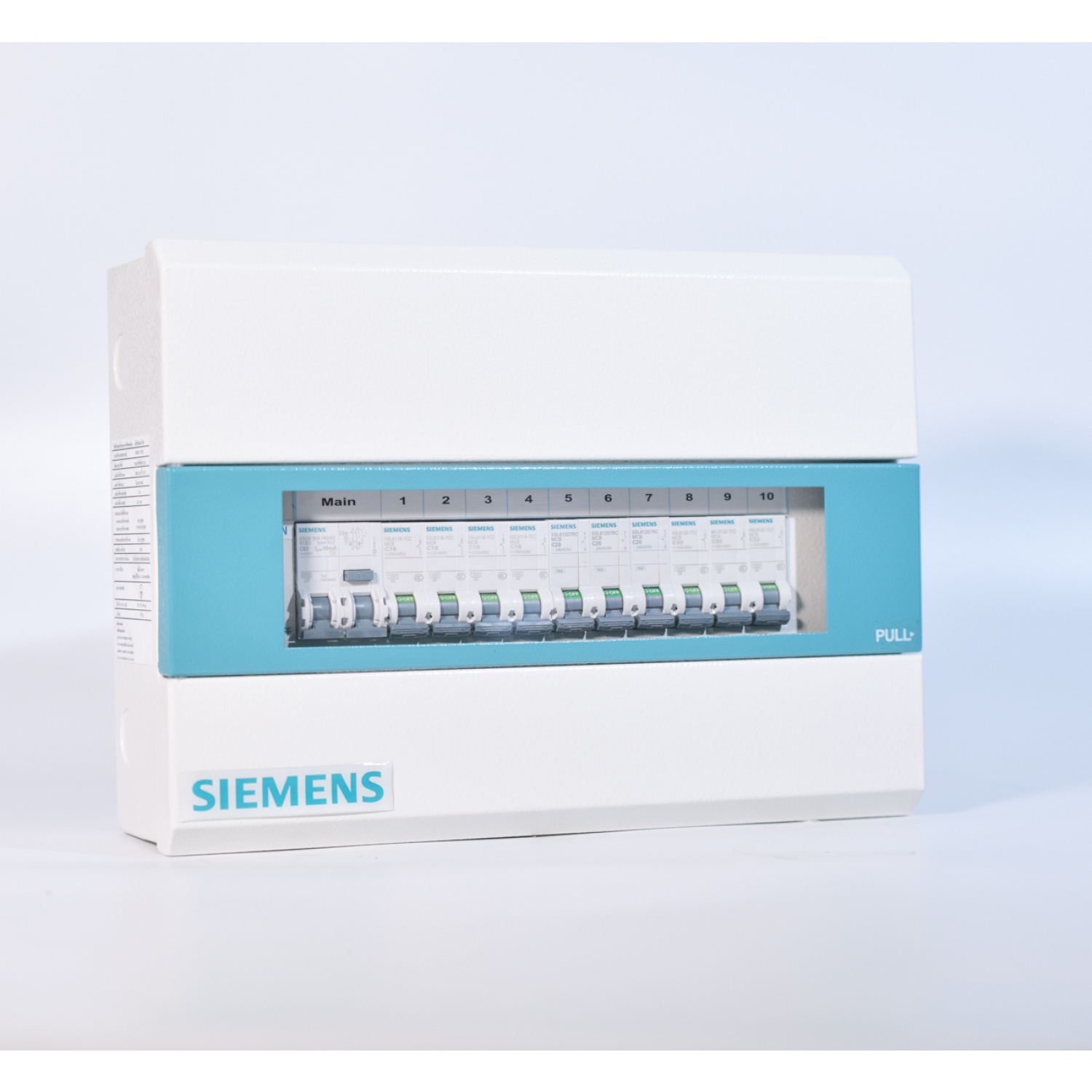 SIEMENS เครื่องตัดไฟอัตโนมัติ 10 ช่อง 63A รุ่น SBTH10-SSF 63 กันดูด