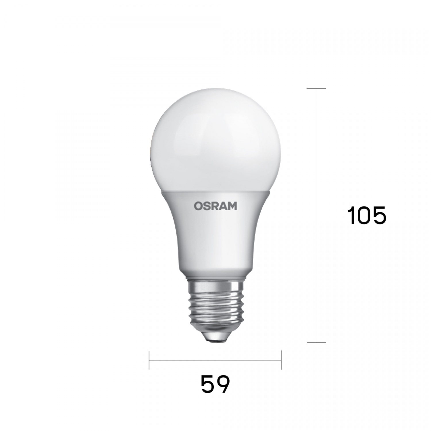 OSRAM หลอดไฟ LED E27 รุ่น VALUE CLASSIC 5W แสงวอร์มไวท์