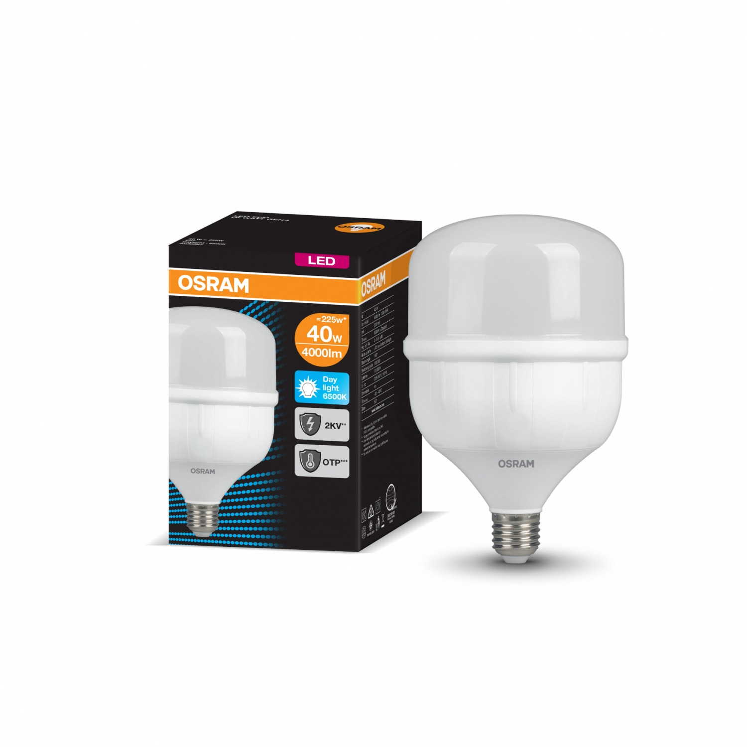 OSRAM หลอดไฟ LED E27 รุ่น ECO HI-WATT 40W แสงเดย์ไลท์