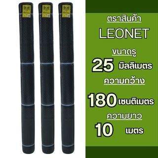 Leo Net ตาข่ายพลาสติก หกเหลี่ยม 25MM x 180CM x 10M รุ่น#618 สีดำ