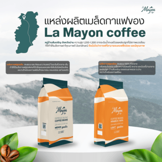 เมล็ดกาแฟคั่ว  -สูตรร้อน LAMAYON (1000 กรัม)