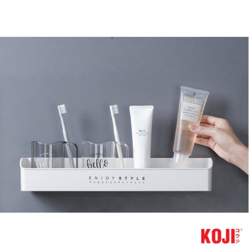 KOJI DIY ถาดวางของติดผนัง รุ่น 2JYS040-WH ขนาด 10.5x40.5x7 cm. สีขาว