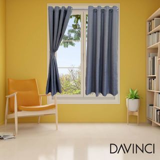 DAVINCI ผ้าม่านหน้าต่าง UV Dimout รุ่น Curvy ขนาด 130 x 160 ซม. สีเทา