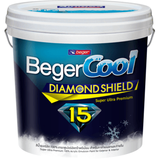 Beger Beger สีน้ำอะครีลิค เบเยอร์คูล ไดมอนด์ชิลด์ 15 ปี ชนิดกึ่งเงา 9ลิตร เบส A ชนิดกึ่งเงา เบส A ถัง สีขาว