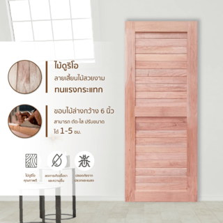 WINDOORS ประตูลวดลายไม้ดูริโอ รุ่น CE-22 ขนาด 80x200 ซม.