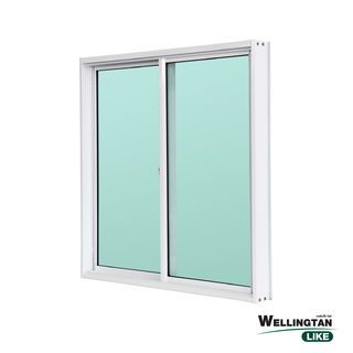 WELLINGTAN (LIKE) หน้าต่างอะลูมิเนียม SS W-AL/001 100x100ซม. สีขาว (ไม่มีมุ้ง)