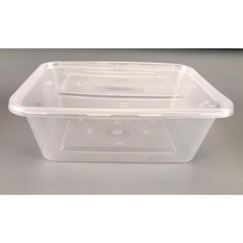 NIBIRU กล่องอาหารพร้อมฝาพลาสติก PP 750 มล. (15ชิ้น/แพ็ค) KI-RE-I สีใส