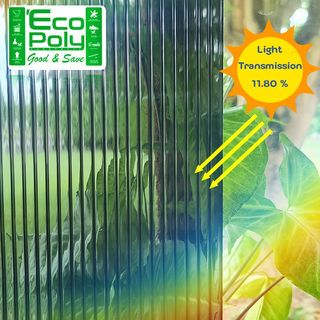 ECOPOLY แผ่นโพลีคาร์บอเนตB หนา 6มม. ขนาด 1.22 x 2.44 เมตร สีเทา