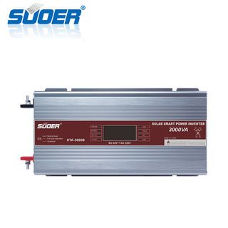 SUOER  เครื่องแปลงไฟ Modified wave  Inverter 24V รุ่น STA 3000W/B(มีหน้าจอ)