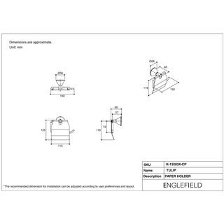 Englefield ที่ใส่กระดาษชำระ แบบมีฝาปิด รุ่น ทิวลิป K-13283x-CP   สีโครเมี่ยม