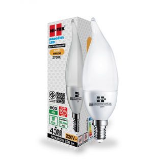 HI-TEK หลอดไฟจำปา LED ทรงเปลวเทียน E14 4W แสงวอร์มไวท์