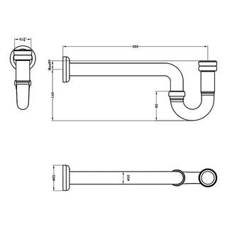 Karat Faucet ท่อน้ำทิ้ง P-trap สแตนเลส รุ่น BAT2S-50