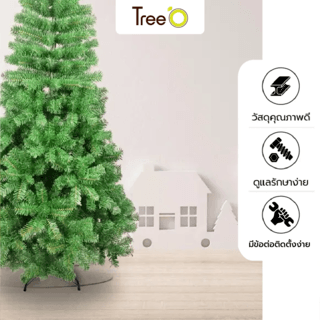 Tree O ต้นคริสต์มาส รุ่นCT004 ขนาด76×76×180ซม. สีเขียว