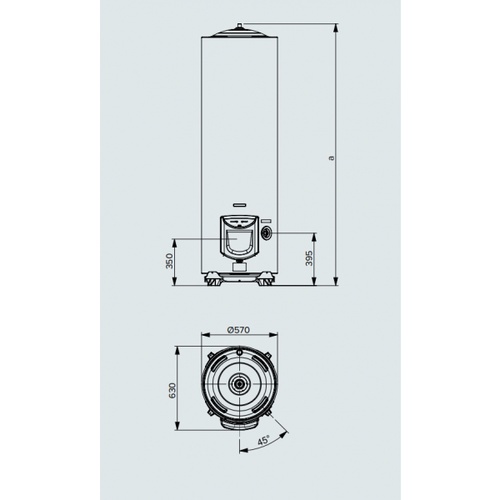 ARISTON เครื่องทำน้ำร้อนแบบหม้อต้ม ARI 200 STAB 570 THER MO VS EU สีขาว