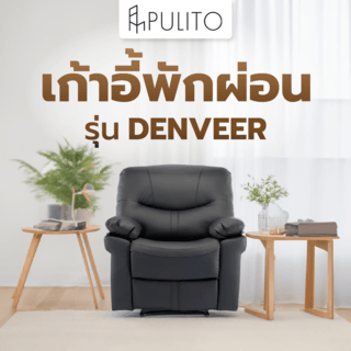 PULITO เก้าอี้พักผ่อน รุ่น DENVEER ขนาด 94.5x94x99 ซม. สีดำ