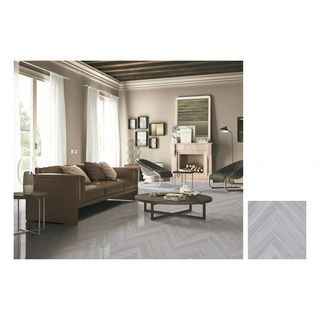 Marbella กระเบื้องพอร์ซเลน 60x60 ซม. รุ่น แฮริ่งโบน วูด เทา TSJCM304274-2306-B Gloss  (4P)