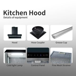 KOCH KITCHEN เครื่องดูดควันติดผนัง 90 ซม. LUZERN สีดำ