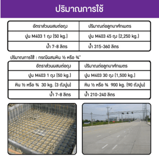 ปูน TPI-M403 (คอนกรีตแห้งกำลังอัด 280 ksc.) 50kg.