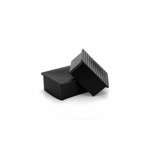 TORSTEN พลาสติกรองขาโต๊ะสี่เหลี่ยม (สวมนอก) รุ่น 1XY-007-2/12 ขนาด 2-1/2” แพ็ค 2 ชิ้น สีดำ