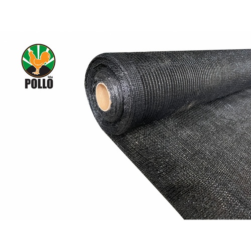 POLLO สแลนท์ HDPE รุ่นSH-3211-55 ขนาด2x50ม. 50%(สามเข็ม) สีดำ