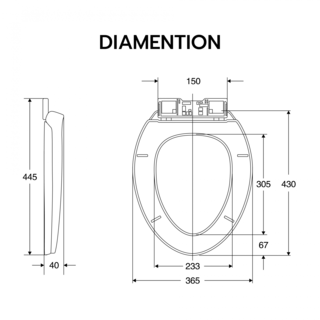 Verno ฝารองนั่งโถสุขภัณฑ์ V shape รุ่น C28