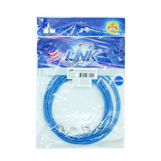 LINK สายแลน สายพ่วง CAT 5E RJ45 ยาว 5 M รุ่น US-5015LZ-4 สีฟ้า