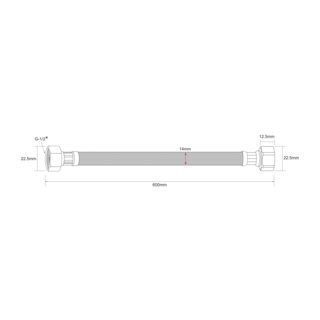 Verno สายน้ำดีสำหรับน้ำร้อนสแตนเลส 304 รุ่น LT-G0060-GD003 ยาว 60 ซม. 