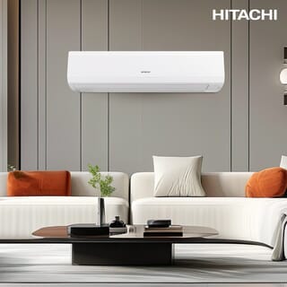 HITACHI เครื่องปรับอากาศ Inverter ขนาด 24000 BTU RAK-BH24PCAST สีขาว