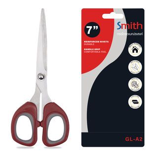 Smith กรรไกร 7 นิ้ว รุ่น Multi-GLA2 ขนาด 0.25x7.5x17.5 ซม. สีแดง-เทา