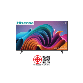 Hisense โทรทัศน์ Smart ทีวี 75 นิ้ว 4K 75A6100N สีดำ