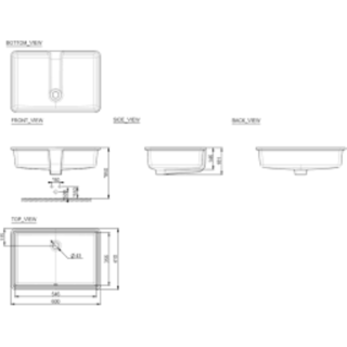 American Standard อ่างล้างหน้าฝังใต้เคาน์เตอร์ รุ่น สแควร์  WP-F513-WT