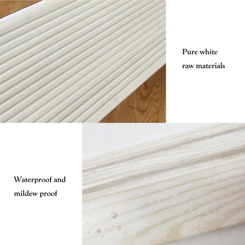 GREAT WOOD ไม้บัวล่าง PVC รุ่น SKG014 90x10×3000มม. สีขาว