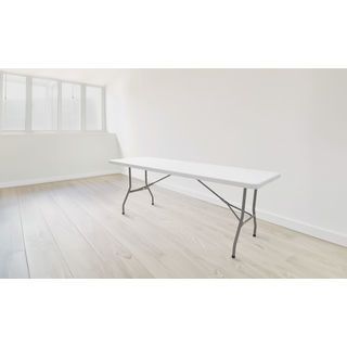 TreeO โต๊ะเอนกประสงค์ รุ่น Nicholas-02 ขนาด 183x75x74 ซม. (6ฟุต) สีขาว