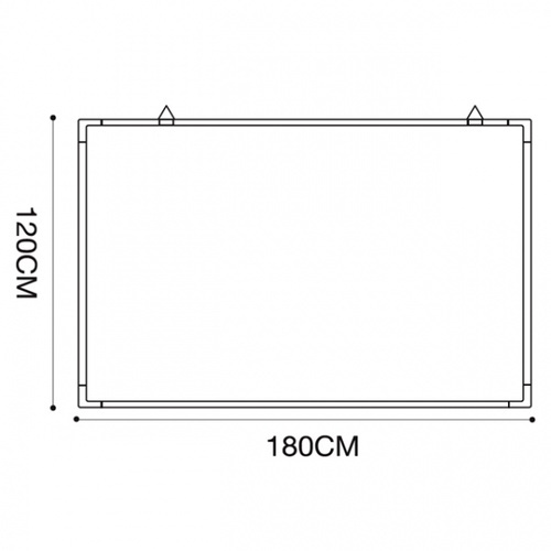 SMITH ชุดกระดานไวท์บอร์ดแม่เหล็กแขวนผนัง GX-95952 ขนาด 120x180x3ซม. สีขาว