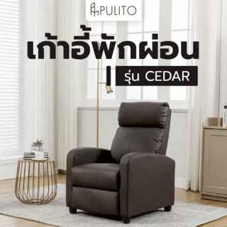 PULITO เก้าอี้พักผ่อน รุ่น CEDAR ขนาด 67x87x100 ซม. สีน้ำตาล