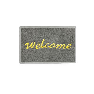 GRAFFE พรมเช็ดเท้าดักฝุ่น WELCOME รุ่น CARA-GR ขนาด 40x60x1.2 ซม. สีเทา